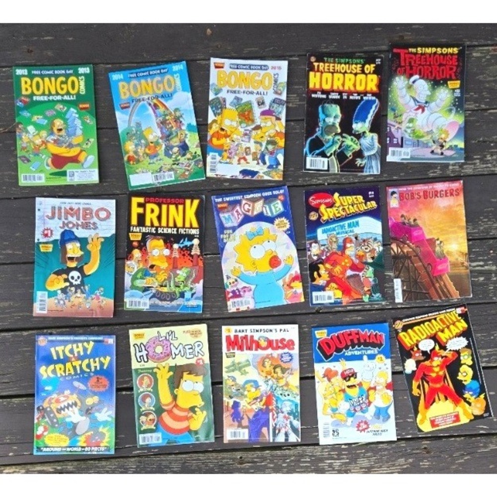 Lot of 15 Vintage Simpsons & Bongo Comics Maggie #1 One-Shots Treehouse